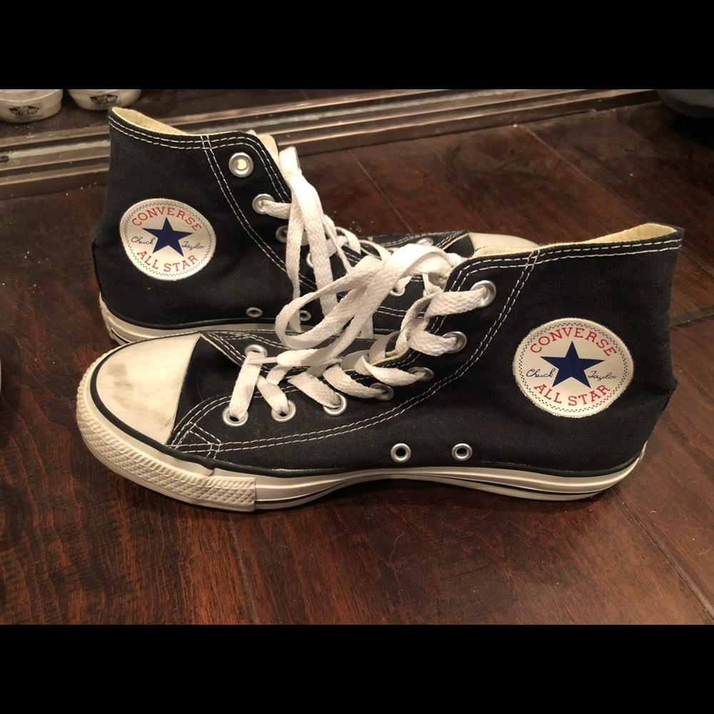 Black and White Hi-top Converse